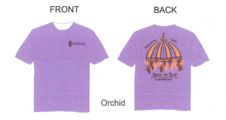 front and back view of st vincent's t-shirts