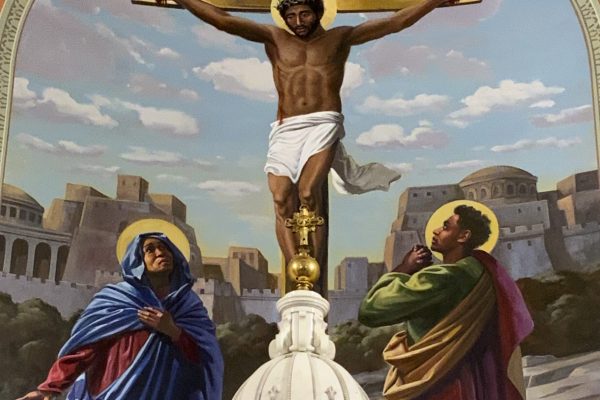 St. Vincent Parish Altar Crucifixion Mural